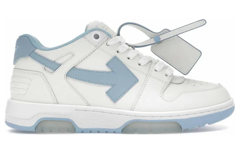 OFF-WHITE Out Of Office OOO Low Tops White Light Blue (2023) (OMIA189C99LEA006-0140)