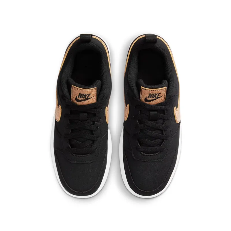Nike Court Borough Low 2 Canvas Black Praline (GS) (DC7949-001)