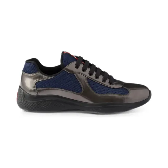 Prada America’s Cup aus Metallic-Leder und Bike-Gewebe “Grey” (4E3400FG0003LNG)