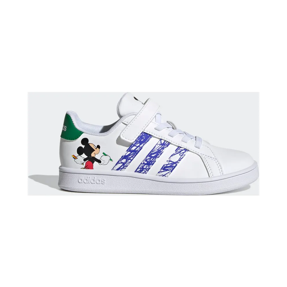 adidas x Disney Mickey Maus Grand Court Schuh Cloud White / Sonic Ink / Green (GZ3319)