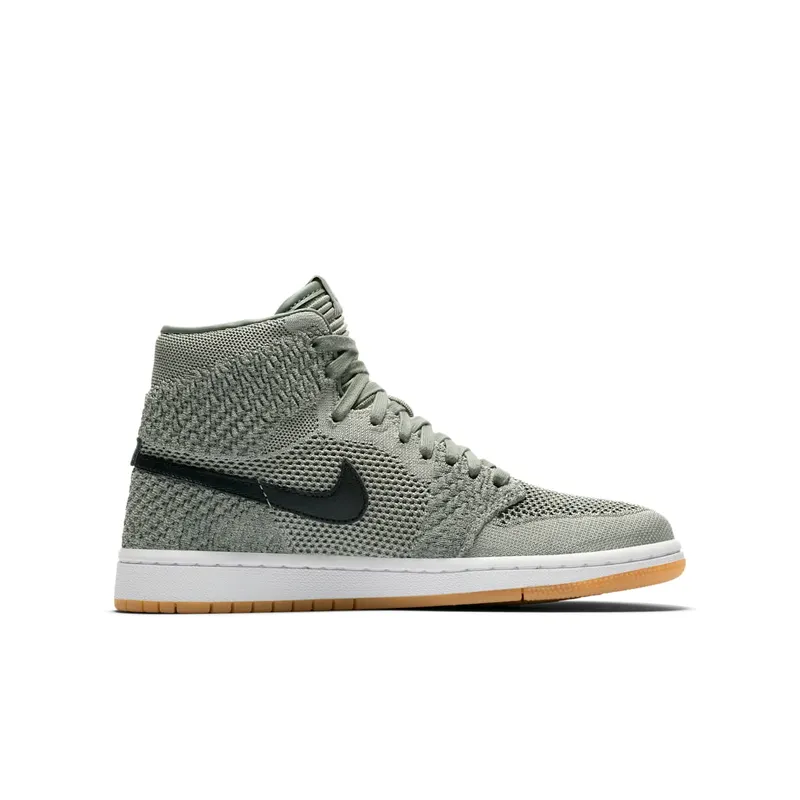 Jordan 1 Retro High Flyknit Clay Green (GS) Clay Green/White-Hyper Cobalt-Gum Yellow (919702-333)