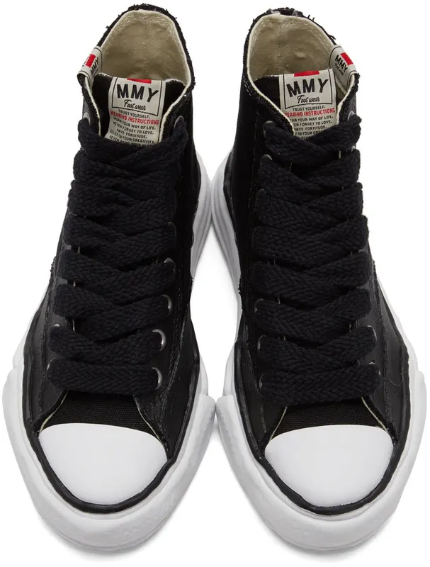 Miharayasuhiro Black & White Peterson High-Top (A08FW715)