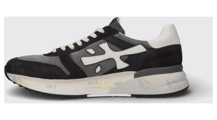 Premiata Mick Suede and Nylon Sneakers Black (MICK8085) (2)