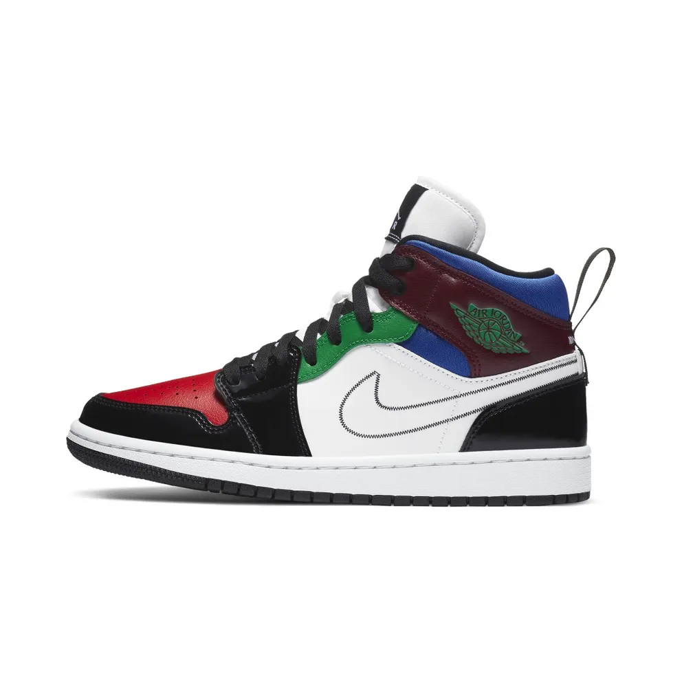 Jordan 1 Mid SE Black White Multi-Color (W) Black/White-Multi-Color (DB5454-001)