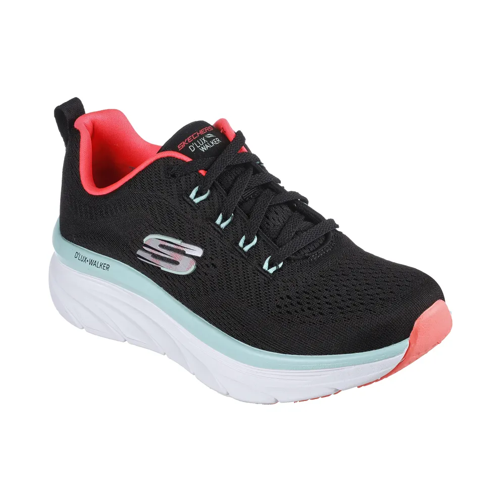 Skechers Relaxed Fit: D’Lux Walker – Fresh Finesse – Black / Munt – “Black” (149368 BKMN)