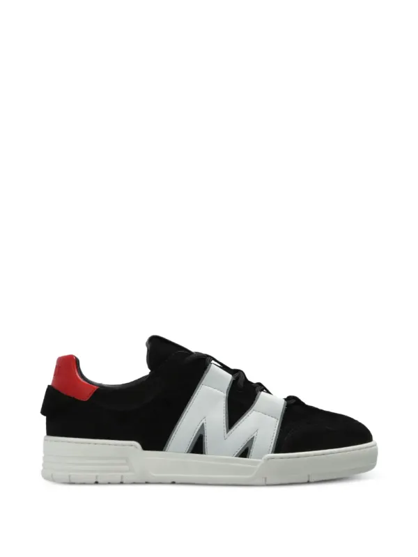 Moschino logo-patch leather sneakers – Black (MB15224G0PGFB)