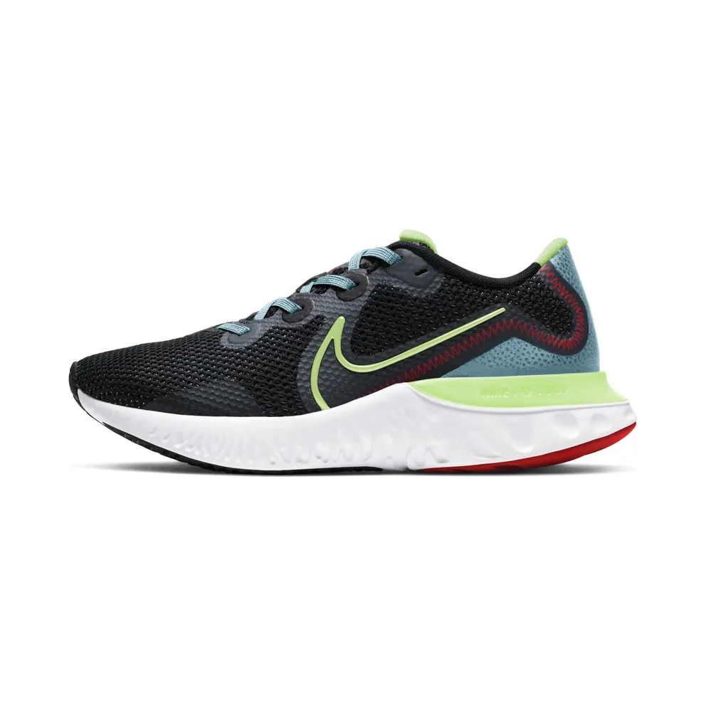 Nike Renew Run “Black / Glacier Ice / Bright Crimson / Barely Volt” (CK6360-009)