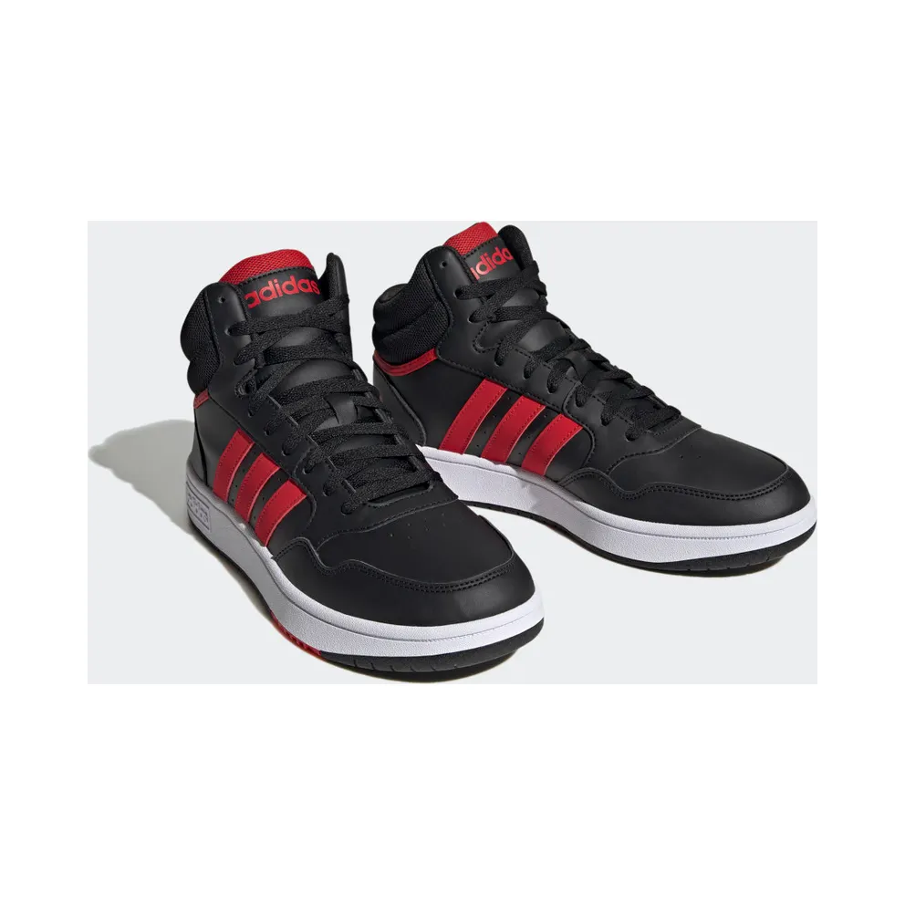 Adidas Hoops 3.0 Mid Lifestyle Basketball Classic Vintage Core Black / Better Scarlet / Cloud White (ID9835)