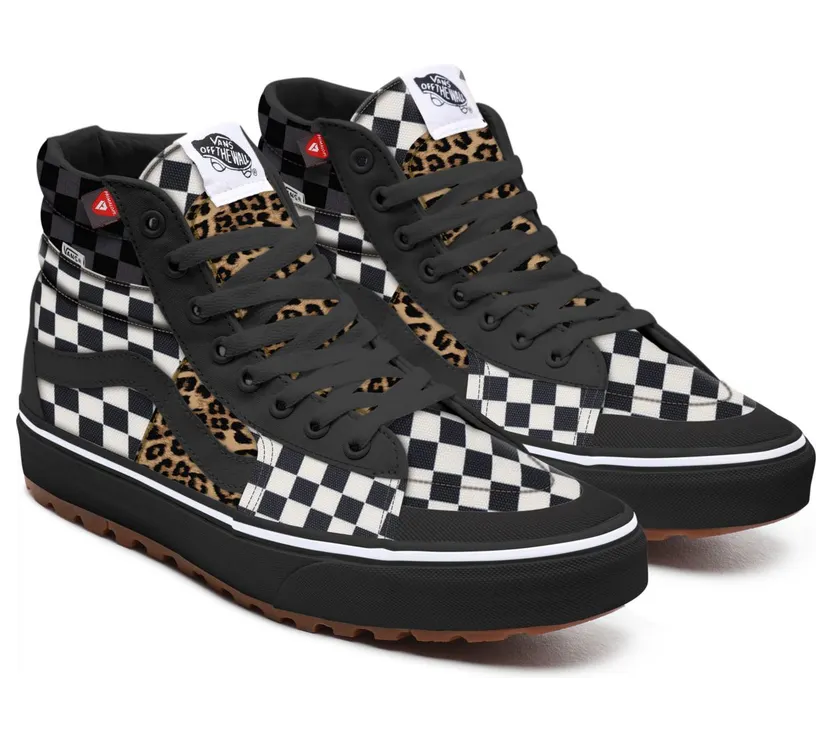 VANS Gepersonaliseerde Checkerboard Leopard Mte Sk8-hi 2.0 Dx Zwart (VN0A3CST057)