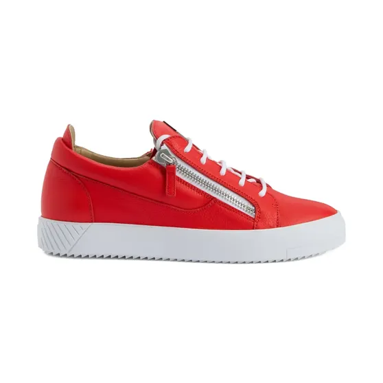 Giuseppe Zanotti Low-Top-Sneakers mit Reißverschlussdetail “Red” (RU50028H04)
