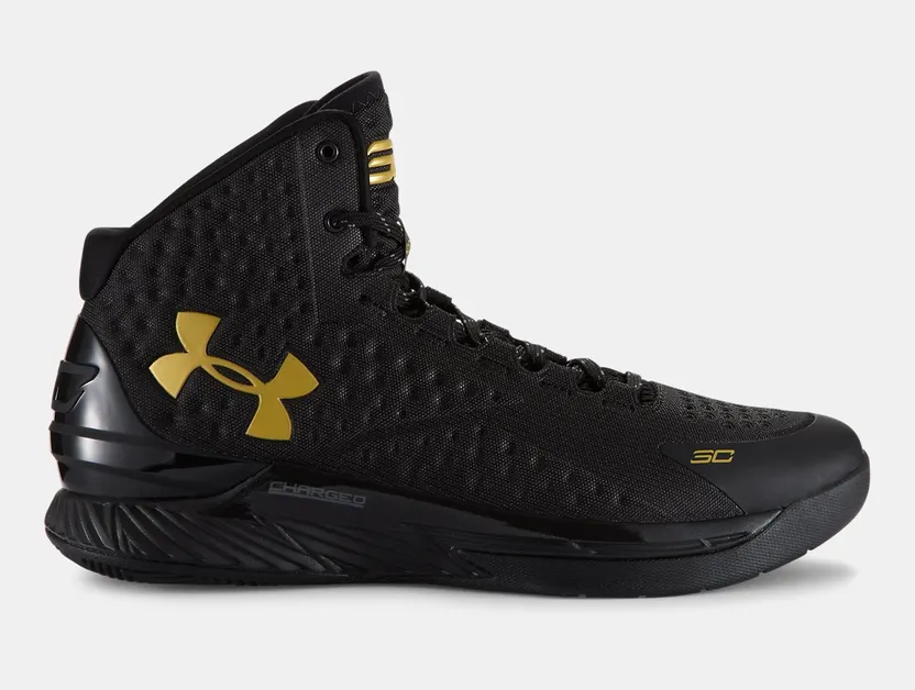 UA Curry 1 Black and Gold Banner