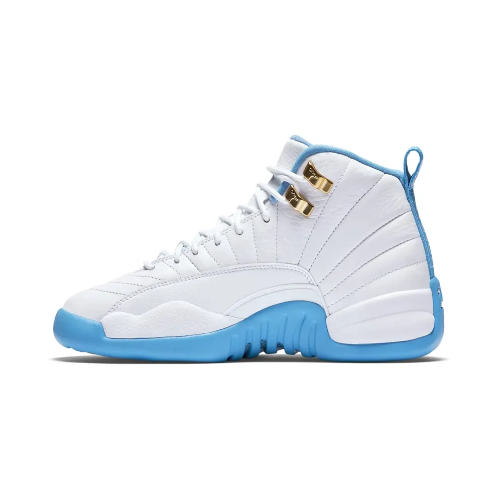 Jordan 12 Retro University Blue 2016 (GS) White/Metallic Gold-University Blue (510815-127)