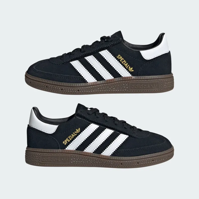 Adidas Handball Spezial Comfort Closure Elastic Lace Kids Core Black / Cloud White / Gum (JQ6382)