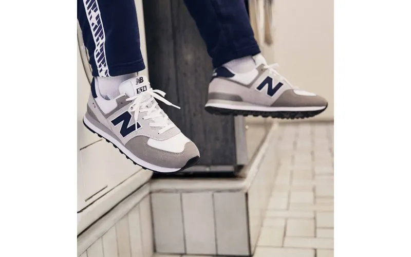 New Balance 574 Grey White Navy (ML574EAG)