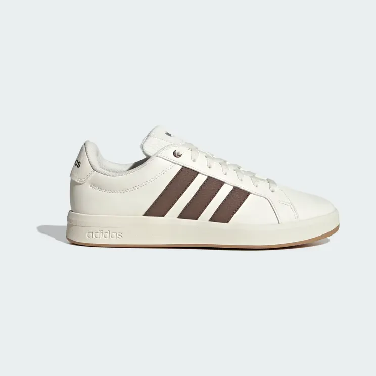 adidas Grand Court Base 3.0 “Core White / Earth Strata / Gum” (KK4826)