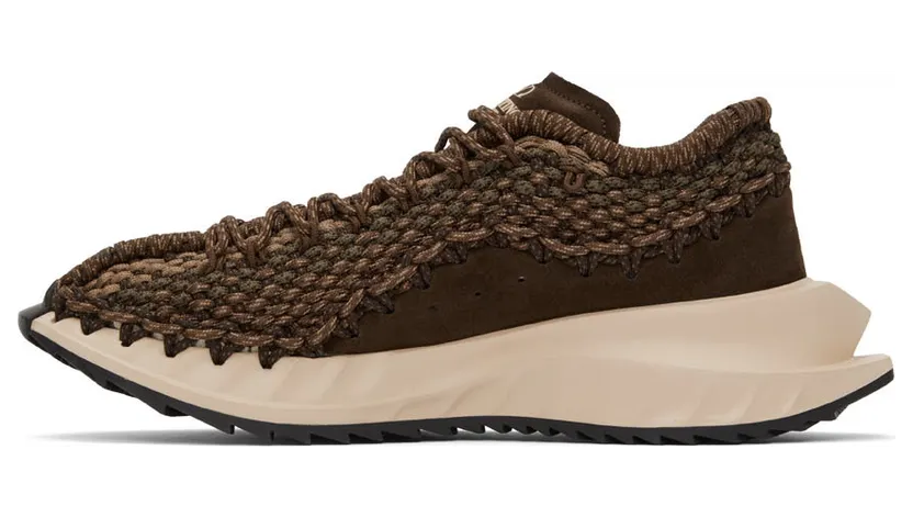 Valentino Garavani Brown Outdoor Crochet Sneakers (XY0S0F87XEG) (3)