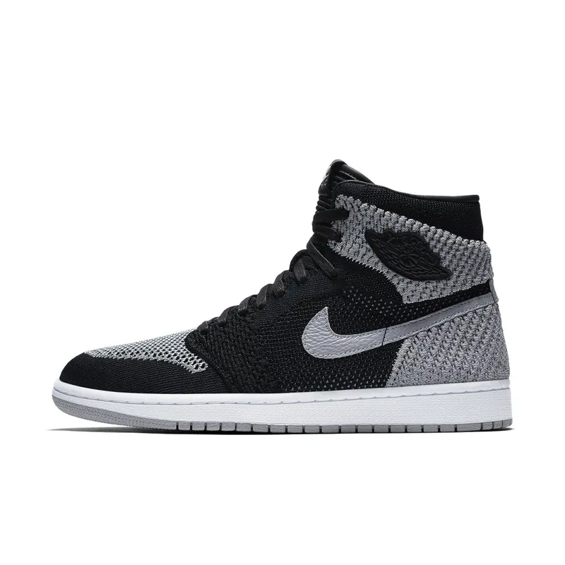 Jordan 1 Retro High Flyknit Shadow Black/Wolf Grey-White (919704-003)