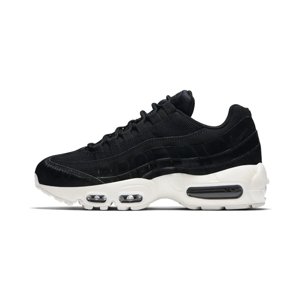 Nike Air Max 95 Embossed Fur Black (W) Black/Black-Dark Grey-Sail (AA1103-001)
