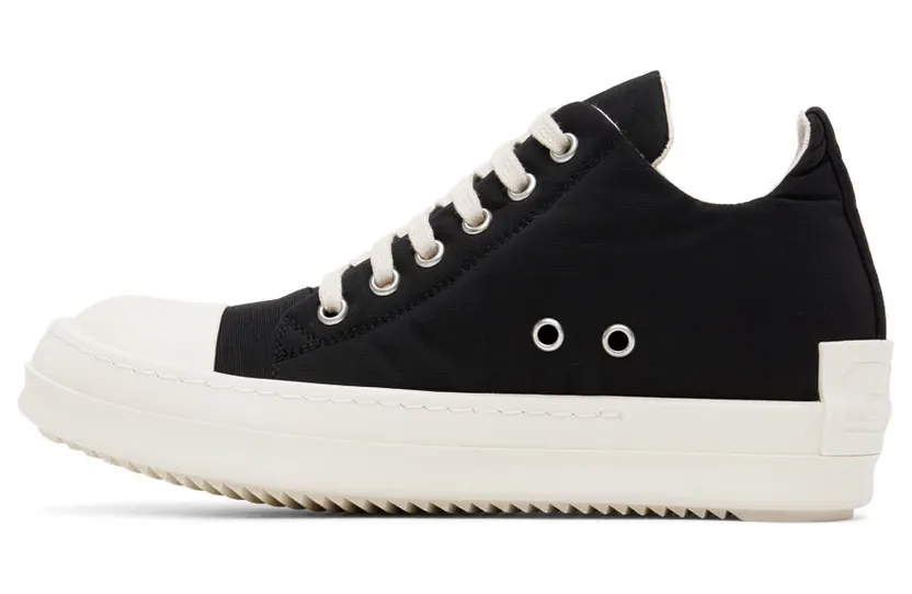 Rick Owens Drkshdw Black Faille Sneakers (DS02B4802 MUEH3) (3)