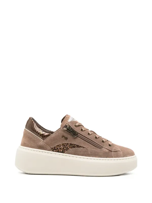 NERO GIARDINI glitter-detail zip-up sneakers – Bruin (I617501D442)