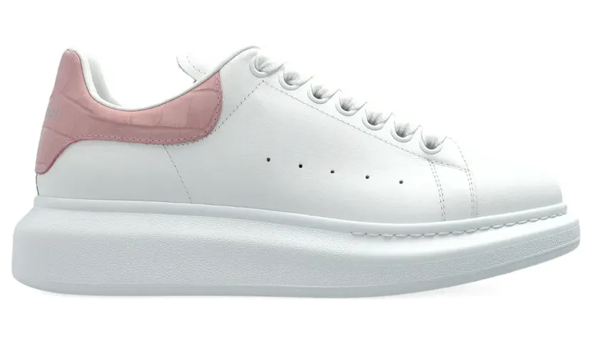 Alexander McQueen Leren met krokodillen-reliëf “White” (553770WIAHZ)