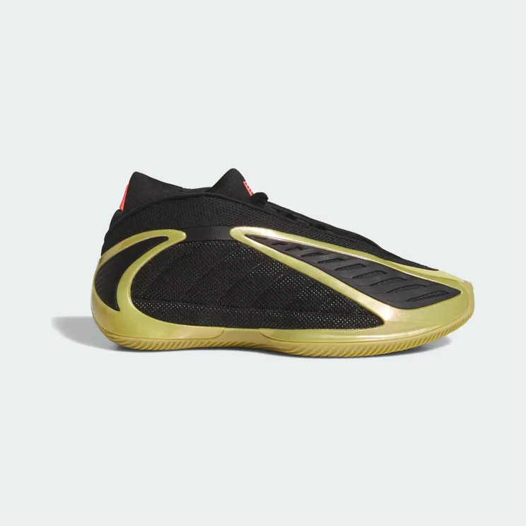 adidas Anthony Edwards 2 J “Core Black / Gold Metallic / Solar Turbo” (KJ5514)