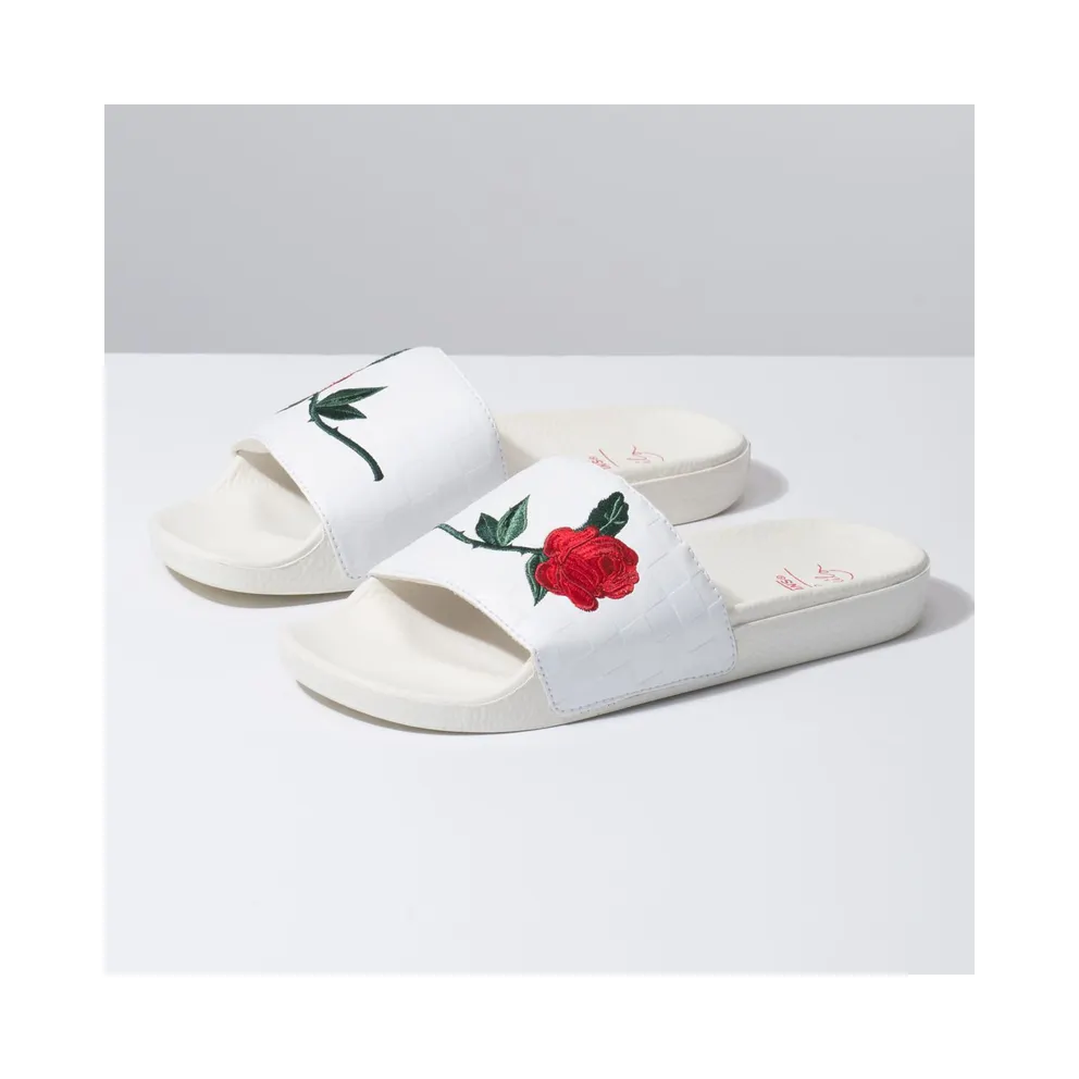 VANS Leila Hurst Slide-on Shoes (White)