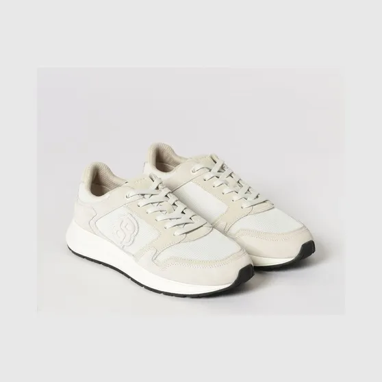 Boss Mesh and Suede Sneakers Yellow Cream (50554612121)