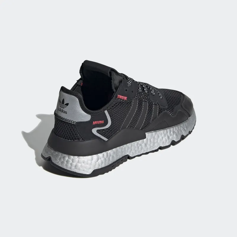adidas Nite Jogger Core Black (W) Core Black/Shock Red/Silver Metallic (FV4137)