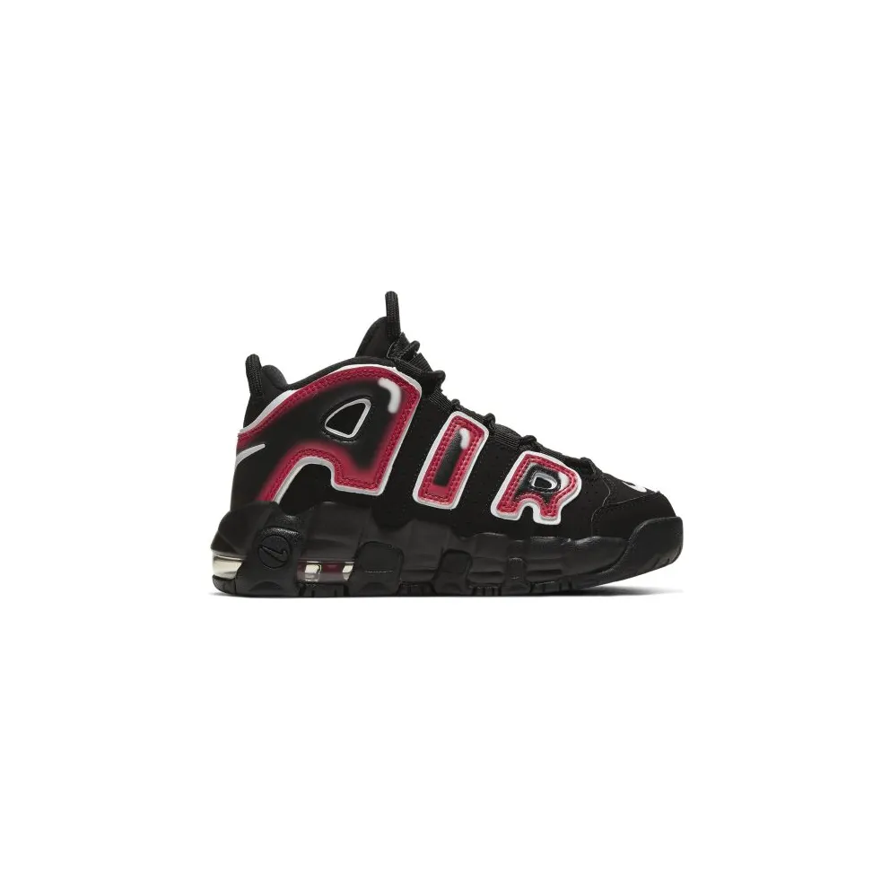 Nike Air More Uptempo 96 Spray Paint (PS) Black/White/Laser Crimson (AA1554-010)