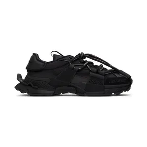Dolce & Gabbana Black Mixed-Materials Space Sneakers (CS1963 AQ407)