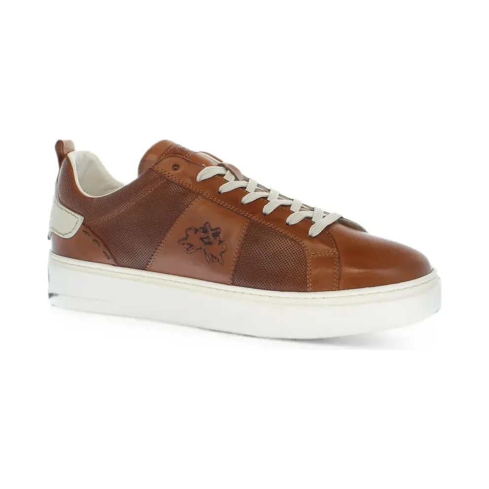 La Martina Cupsole aus Leder – Brown (LFM2410113610)