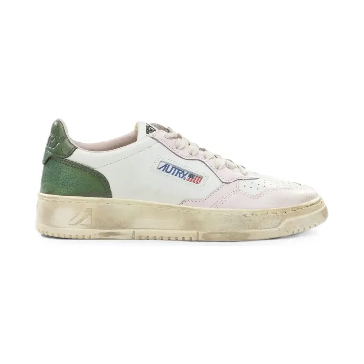 Autry Medallist low-top met gerafeld effect en vlakken “White” (AVLWSV28)