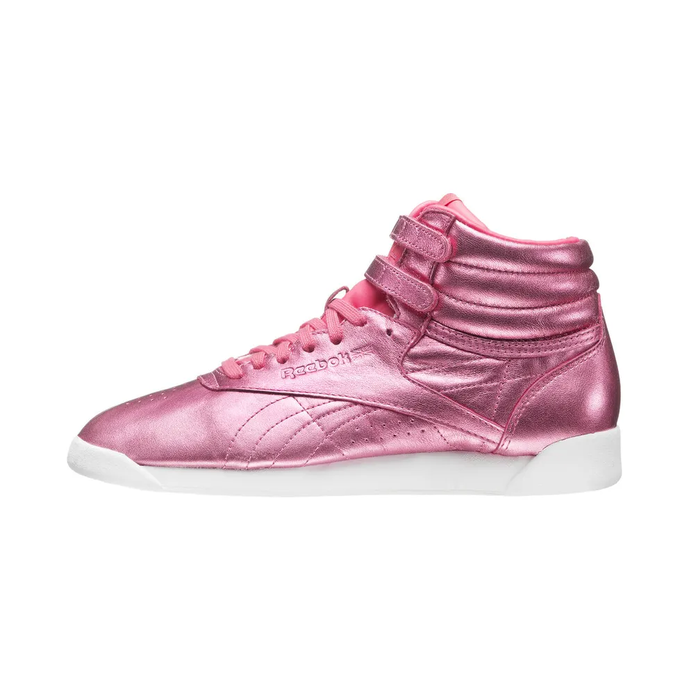 Reebok Freestyle Hi Metallic Sharp Pink (W) Sharp Pink/White (Other Brands Reebok)
