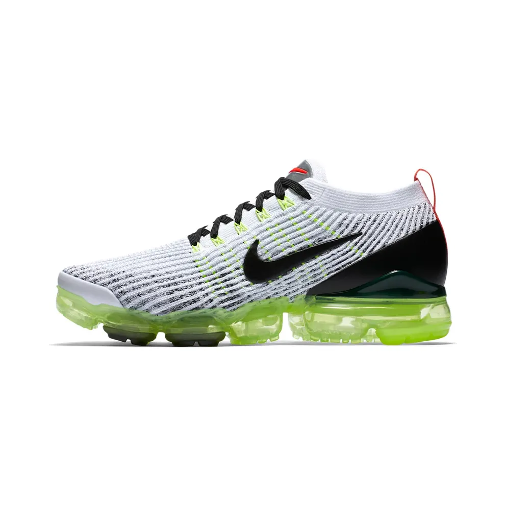 Nike Air VaporMax Flyknit 3 White Black Volt Bright Crimson (AJ6900-100)