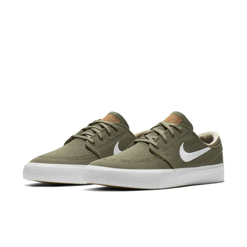 Nike SB Zoom Stefan Janoski Canvas RM Medium Olive Medium Olive Campfire Orange Black White (AR7718-201)