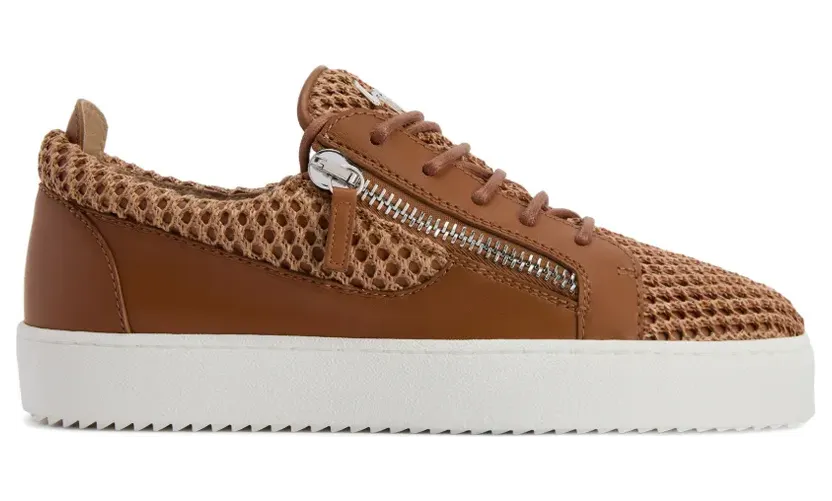 Giuseppe Zanotti Frankie gehaakte tonale sneakers – Bruin (RM60025001)