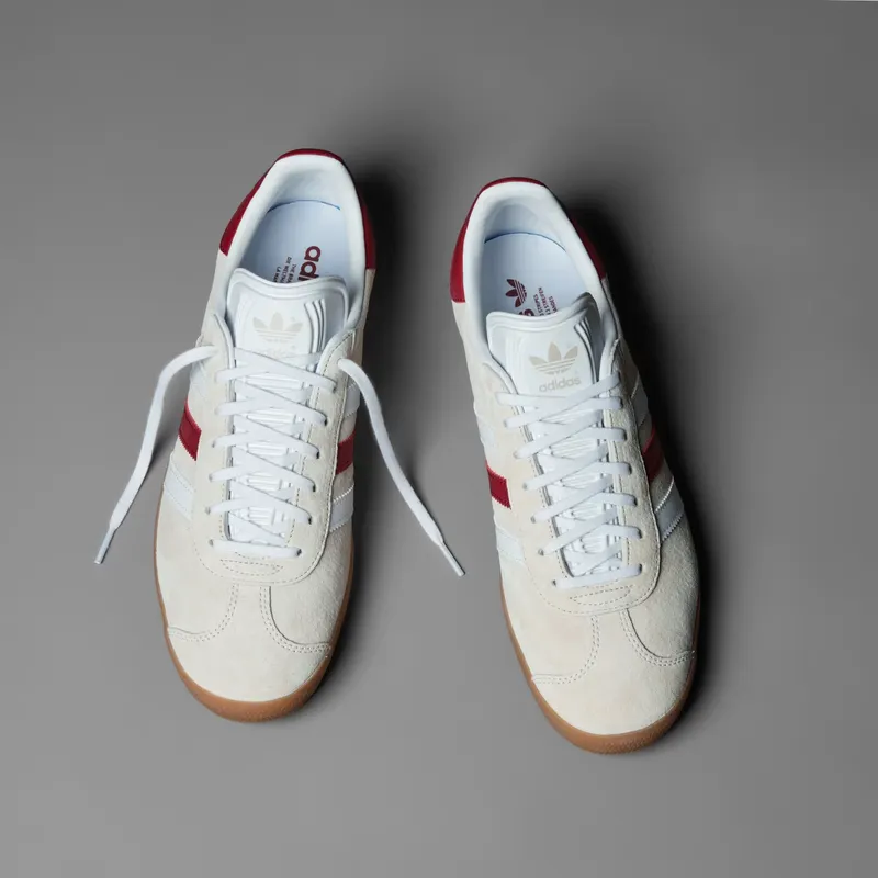 adidas Gazelle Aluminium / Cloud White / Collegiate Burgundy (IG0672)
