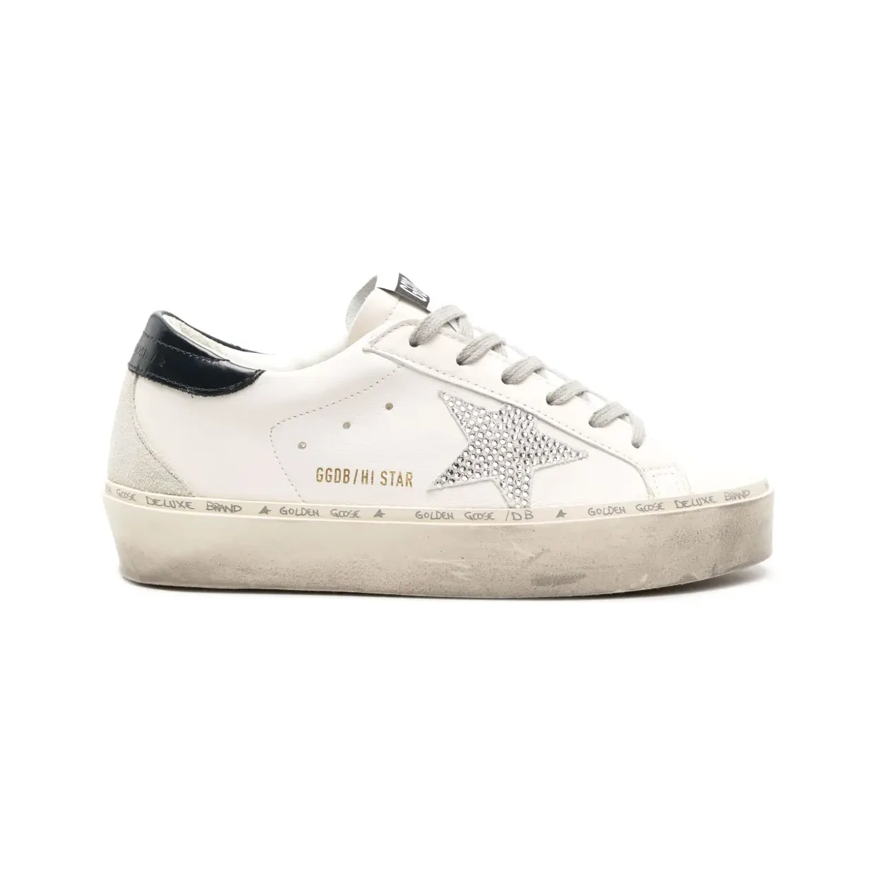 Golden Goose Hi Star leren “White” (GWF00119F005118)
