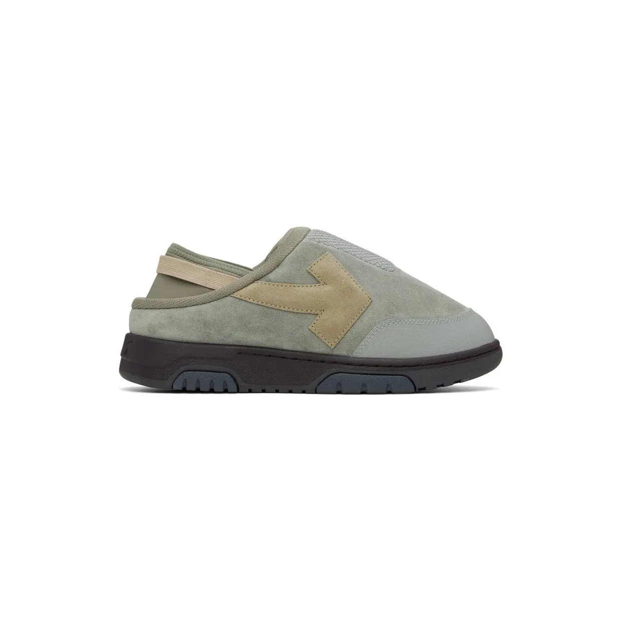 OFF-WHITE Out Of Office Mule Grey Beige (OMIA246F22LEA001)