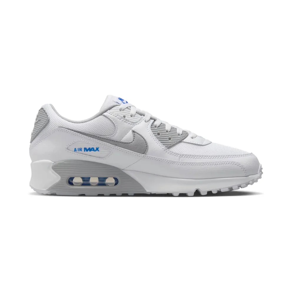 Nike Air Max 90 White Racer Blue Light Smoke Grey (HM0705-100)