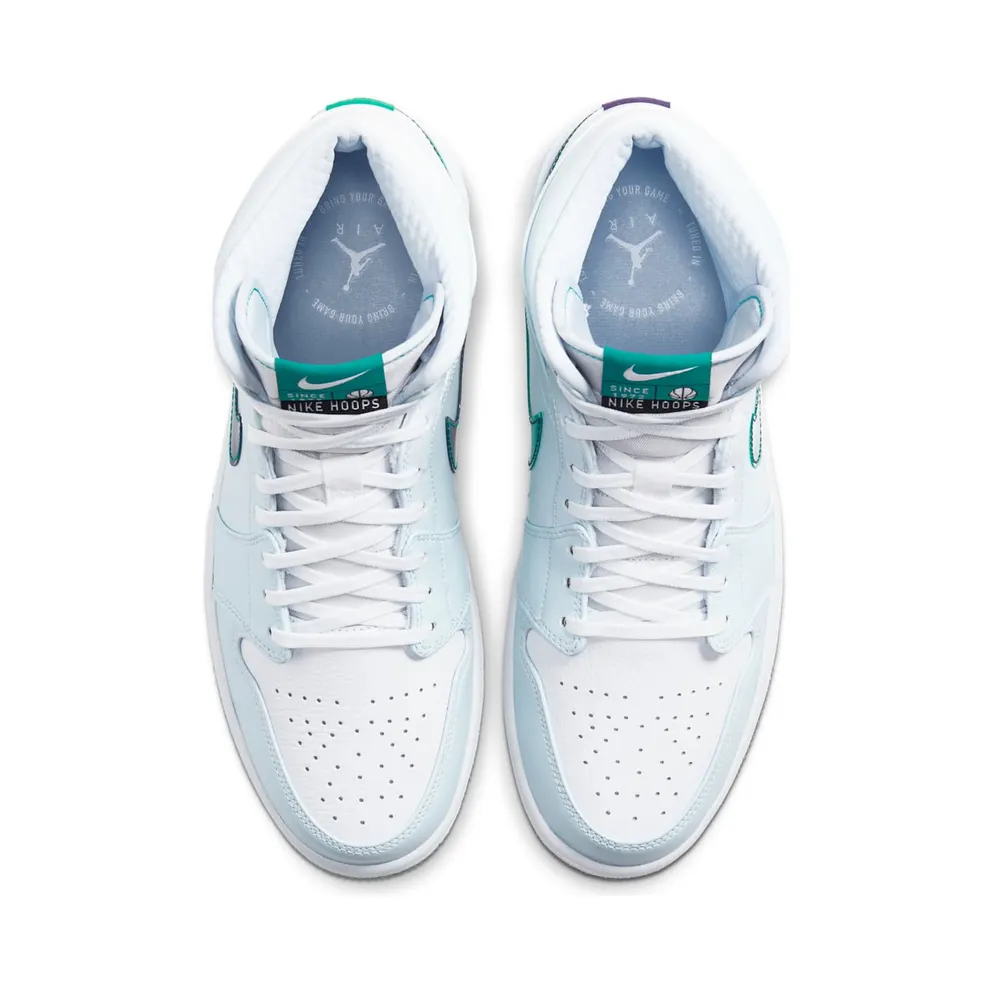 Jordan 1 Mid Pregame Pack Mindfulness Luka Doncic White/Green-Purple (CW5853-100)