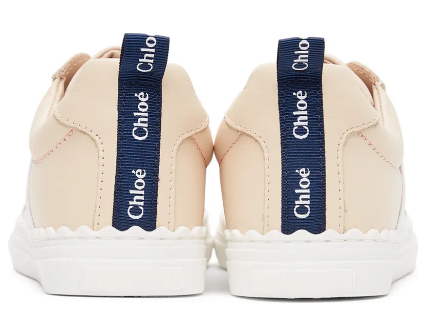 Chloé Kids Pink Leather Lauren Sneakers (C19147) (2)
