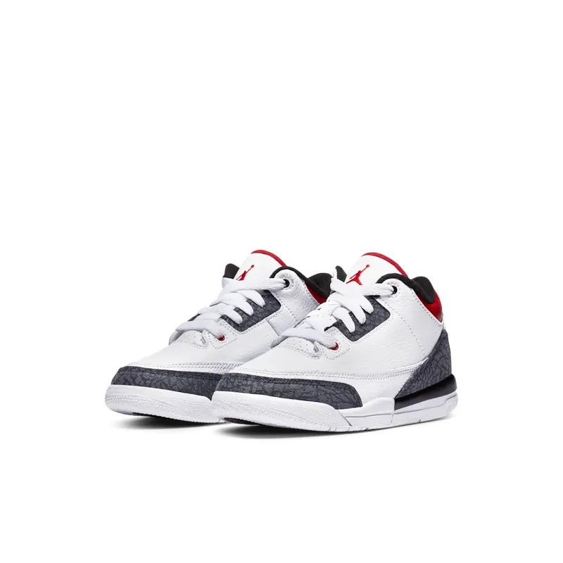 Jordan 3 Retro SE Fire Red Denim (PS) White/Fire Red-Black (DB0443-100)