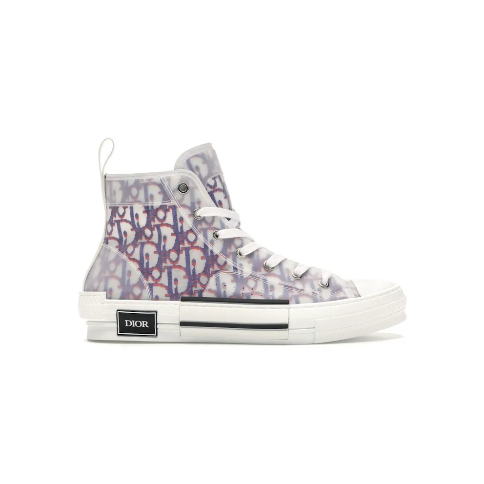 Dior B23 High Top Red Blue Oblique (3SH118YTG_H563)