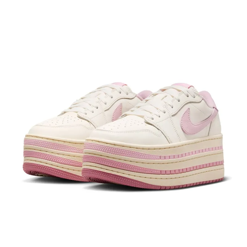 Jordan 1 Low Triple Stack Womens “Pale Ivory Iced Carmine” (HV8288-101)