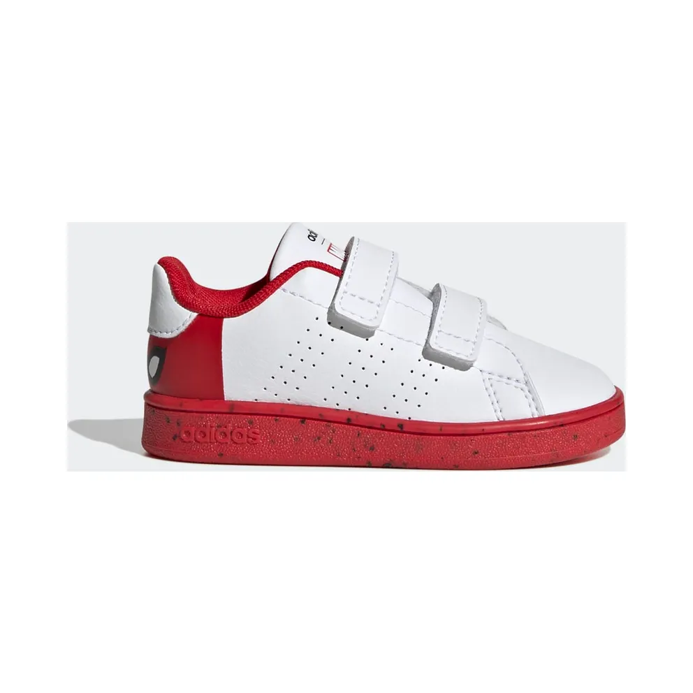 adidas x Marvel Advantage Spider-Man Hook-and-Loop Schuh Cloud White / Cloud White / Better Scarlet (HQ8841)