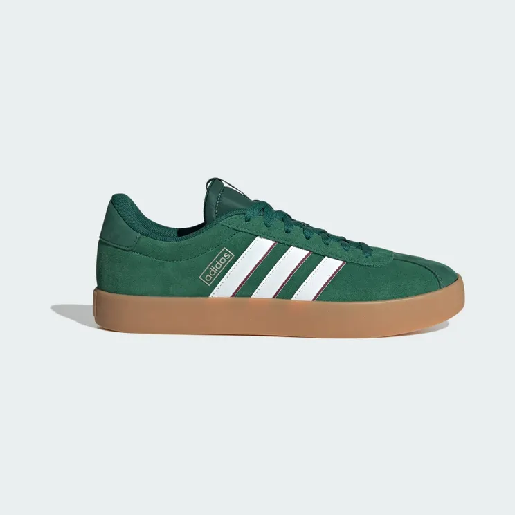adidas VL Court 3.0 “Dark Green / Cloud White / Collegiate Burgundy” (IH4790)
