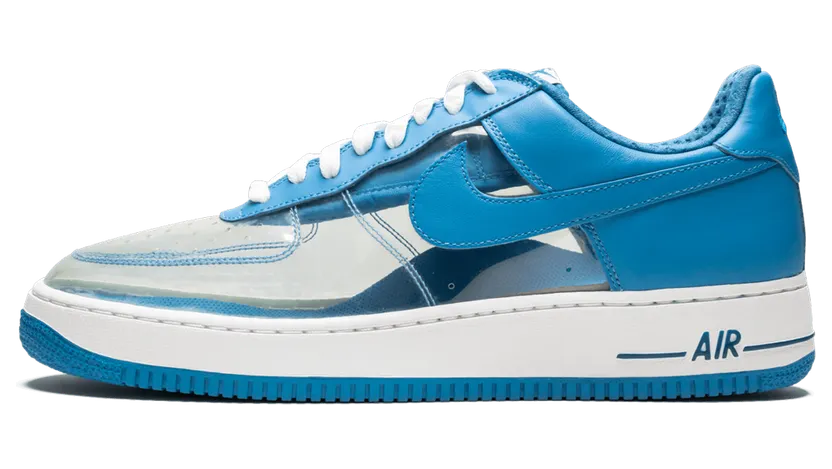 Nike Air Force 1 Premium ‘Fantastic 4 Invisible Woman’ Clear/Harbor Blue-Military Blue-White (313641-941)