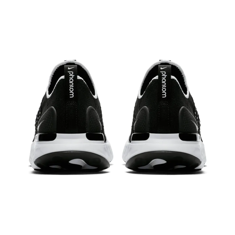 Nike React Phantom Run Flyknit 2 Black Black/White (CJ0277-001)